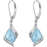 HPQQ Teardrop Earrings for Women 925 Sterling Silver Gemstone Dangle Earrings Fine Jewelry Birthday Gifts for Women Mom Wife