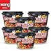 Korean Style Extreme Spicy Hot Chicken Flavor Stir-Fried Noodle Udon by WANG Food [Healthy, Convenient] Easy Cook Bowl in 90 Sec. Microwaveable / 7.79 oz per Meal (Pack of 6 Big Cup)