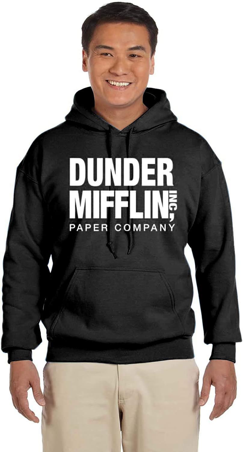 The Office Dunder Mufflin INC Paper Novelty Black Men Women Unisex Hooded Sweatshirt Hoodie