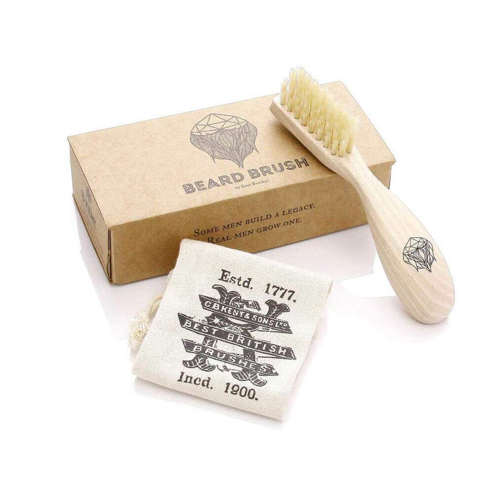 Kent Left Handed Wooden Beard Brush