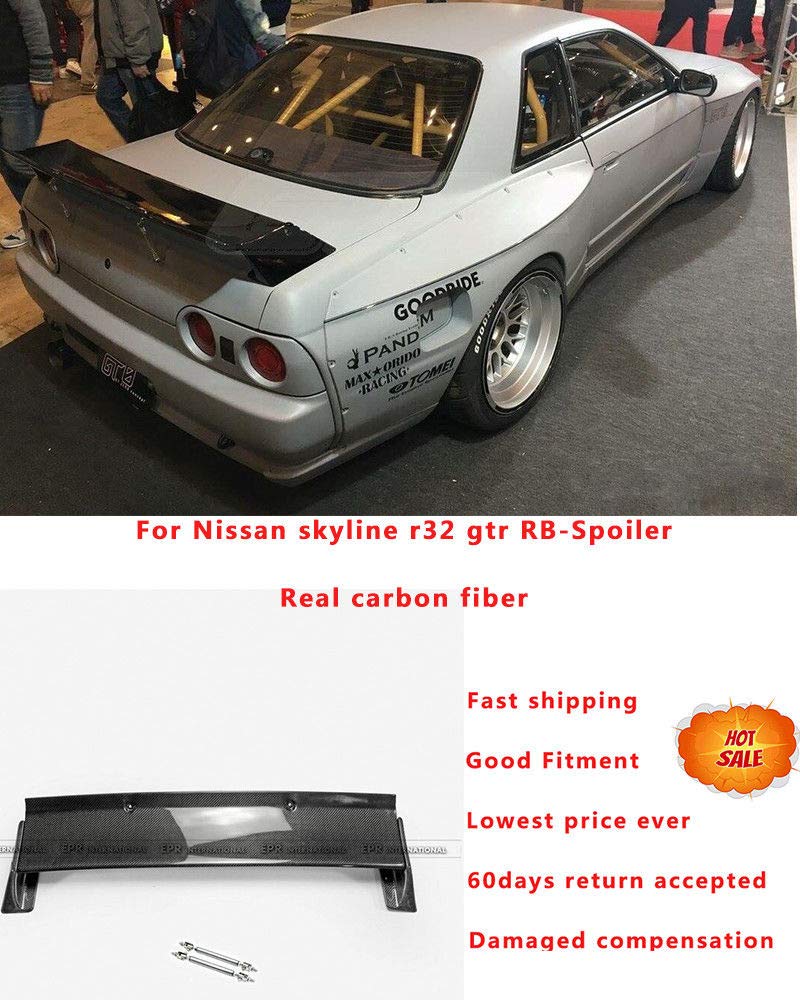 nissan rear spoiler on For Nissan Skyline R32 Gtr Frp Unpainted Oe Rear Spoiler Wing Kits
