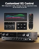 Donner Stereo Receiver 1000W 4 Channel Bluetooth 5.0 USB FM Karaoke Mic view 5