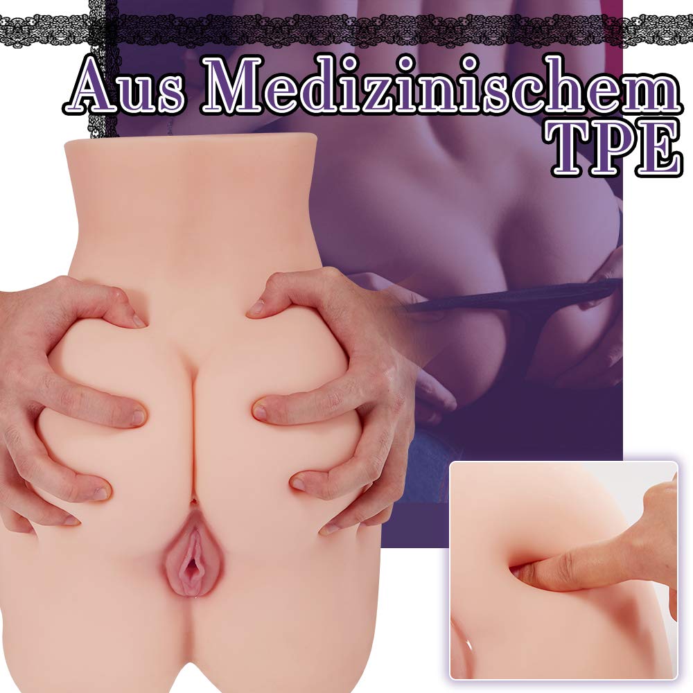 Fondlove 4.5 KG Masturbator Realistische Pussy Muschi Masturbator 3D Liebespuppe Realistische Erotik Masturbatoren Silikon Liebe Sex Puppe für Männer 39 x 21.1 x 16cm