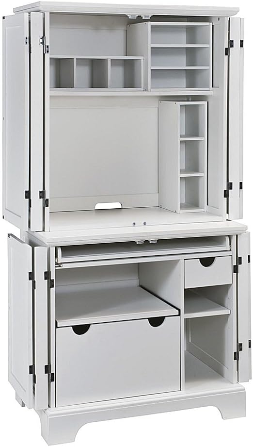 Home Styles 5530190 Naples Compact Computer Desk and Hutch, White Finish Amazon.ca Home & Kitchen
