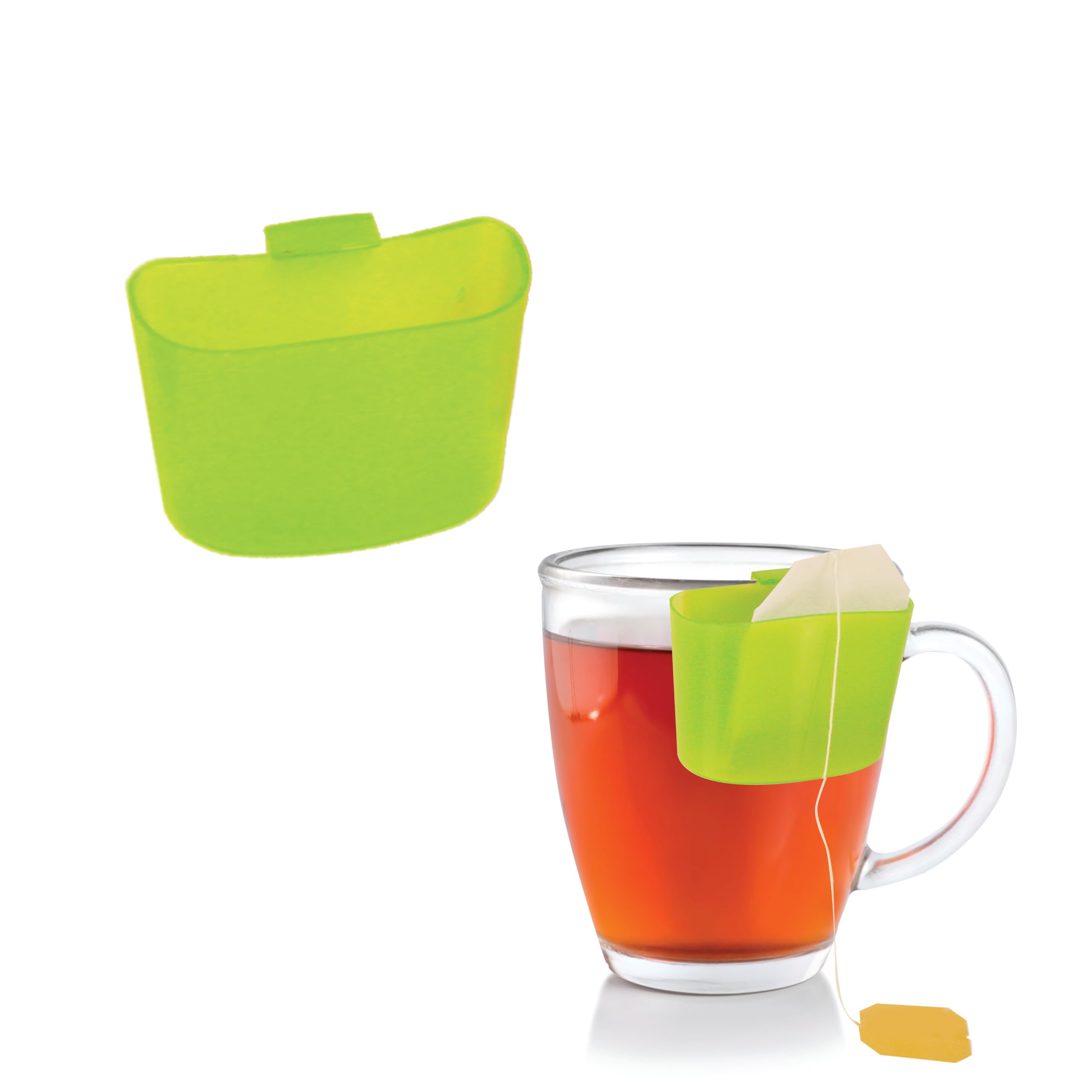 Saveur et Degustation km4091 Tea Bag Rests in Hanging Plastic Multi-Coloured 5,90 x 2.60 x 4.50 cm