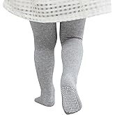 Zando Baby Girls Tights Cozy Cotton Infant Non Slip Grip Leggings Toddler Solid Knit Pantyhose Warm Newborn Stockings