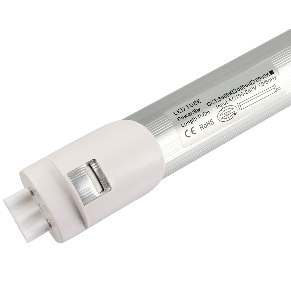 B2tocled-2FT T8 LED Tube Light 9W 3000K, 20W equivalent (Warm White)Dual-End Powered, G13 Fluorescent Light Bulbs Replacement,4-Pack