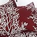 Vaulia Christmas Microfiber Duvet Cover Set, Tree Branch Printed Pattern Design - Burgundy Red, King Size 3 Piece Set (1 Duvet Cover 2 Pillow Shams)
