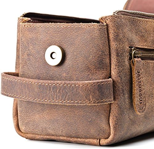 Leather Toiletry Bag for Men - Stylish, Practical and Thicker Than Other Bags - This Handmade Vintage Unisex Dopp Kit is Sturdy and Water Resistant - Store All Your Travel Toiletries in Style 9 Leather Toiletry Bag for Men - Stylish, Practical and Thicker Than Other Bags - This Handmade Vintage Unisex Dopp Kit is Sturdy and Water Resistant - Store All Your Travel Toiletries in Style