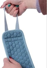 Omenluck Beige Natural Fiber Back Rubbing Towel with Massage Particles 8x81cm view 4
