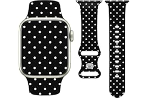 Watbro Cute Watch Band Compatible with Apple Watch Palka Dot and Checkered Strap for Women Man, Soft Silicone Compatible with