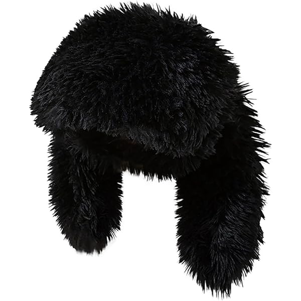 Y2K Fuzzy Bunny Hat for Women Cute Plush Beanie with Bunny Ears