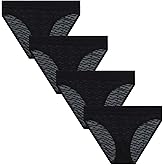 Reebok Womens Bikini Underwear - 4 Pack Lightweight Micro Mesh Bikini Underwear for Women (Sizes: S-XL)