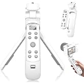 for Sony Tripod Wireless Shooting Grip with Shutter Release | Mini-Tripod with Rechargeable Remote Control for ZV-E10/ZV-E1/ZV-1/ZV-1F/RX100 VII/RX0 II/A6700/A6400, for Vlogging, White