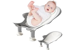 Baby Bathtub, Adjustable Soft Non Slip U Shaped Drainage Baby Bath Support With Suckers For Babies 0-12 Months Home Use Tub