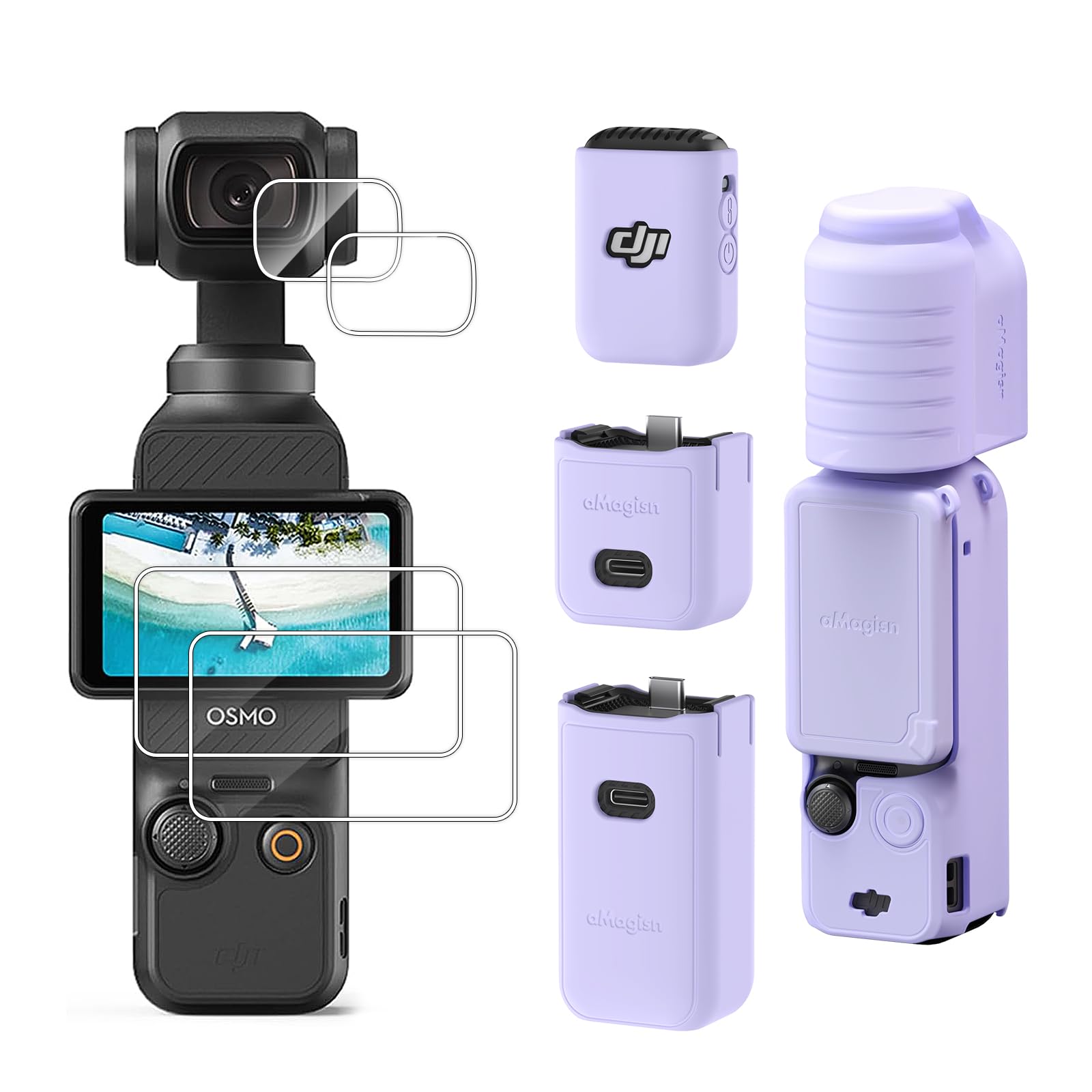Photo 1 of **MISSING PARTS**
Screen Lens Protector Silicone Protective Case Cover for DJI Osmo Pocket 3 Accessories (Purple)