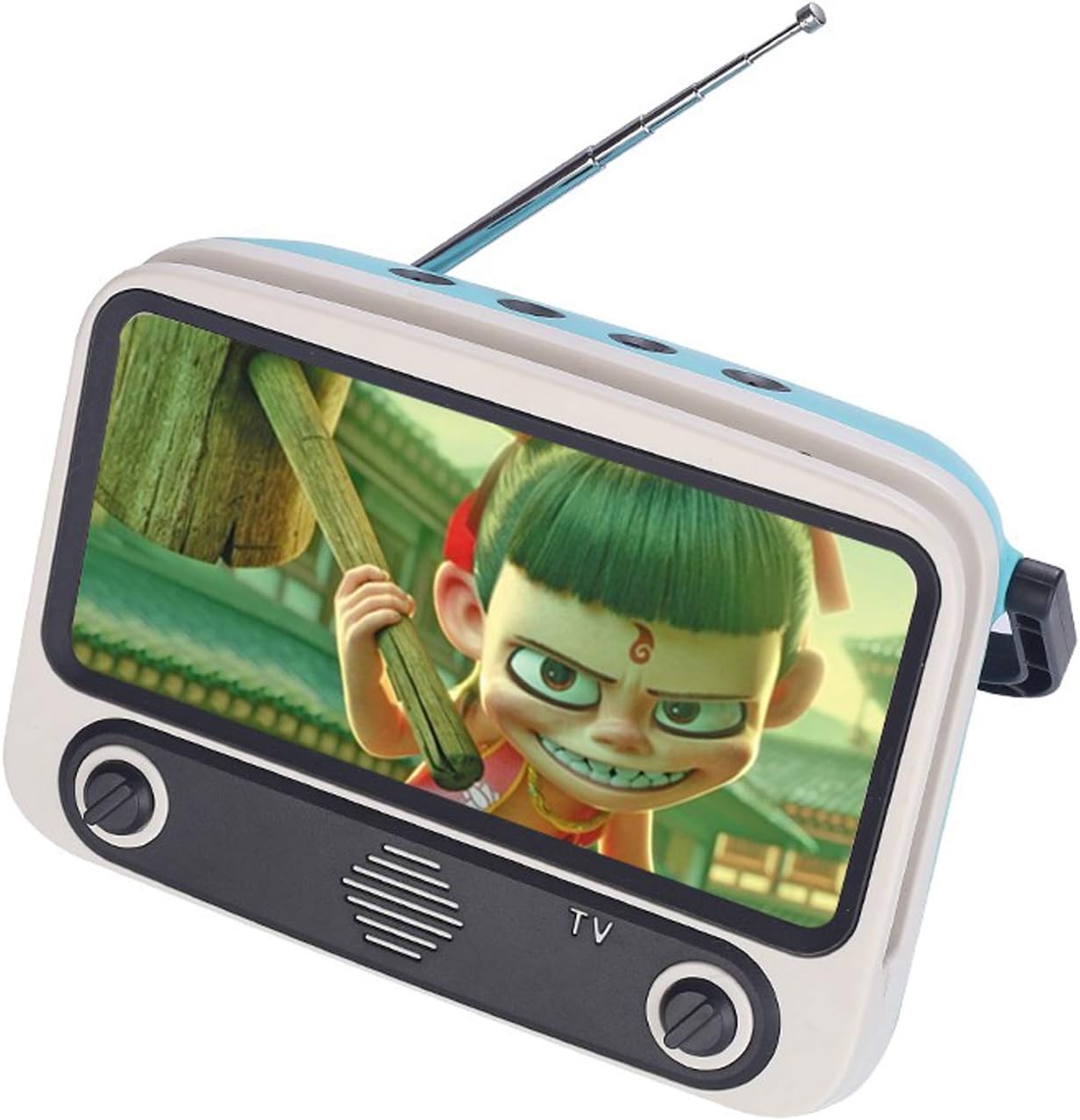 Retro Mobile Phone Holder.with Speakers. Support TF Card. (Applicable to iPhone 8/8 Plus / 7/7 Plus / 6 Plus / 6s Plus and Other Smartphones with Less Than 5.5 inches of Screen).