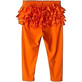 HOOLCHEAN Baby Toddler and Little Girls Ruffles Buttocks Leggings Solid Color Pants