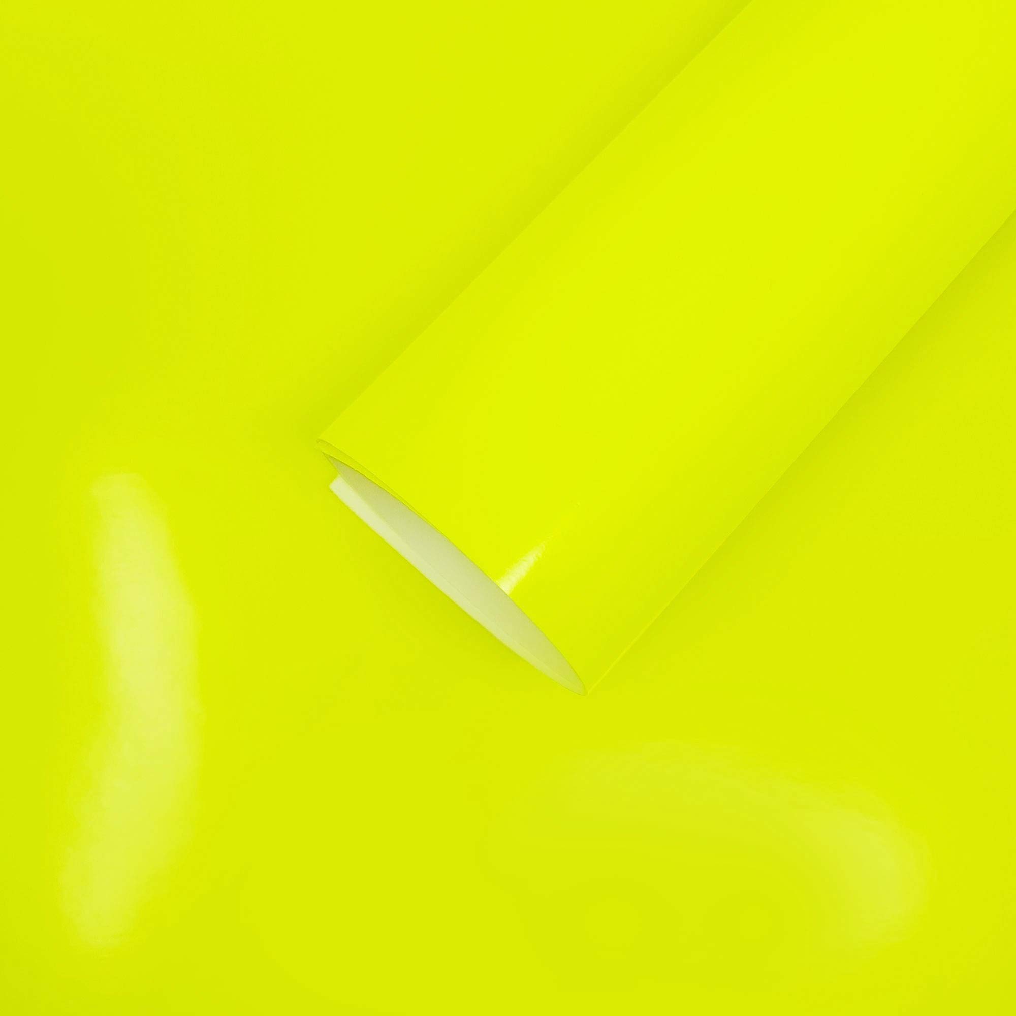 Quattroerre 16365 Adhesive Film Sheet Wrapping, Fluo Yellow, 50 x 70 cm