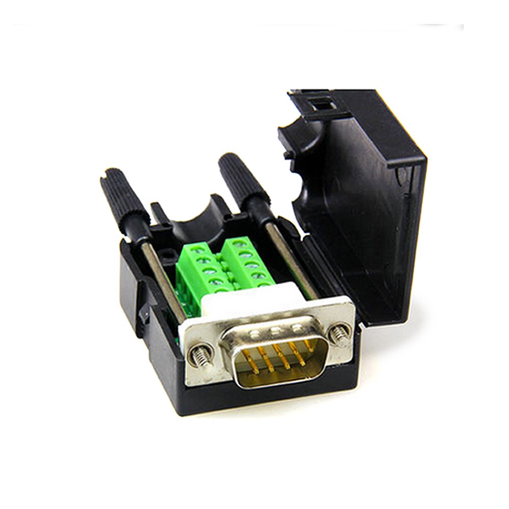 winwill DB9 D-SUB Adapter 9 Pin signals Terminal Breakout Plastic Cover 2 Row RS232 (Male with screw)
