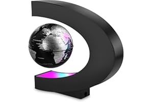 DORARA Levitation Globe, Floating World Map Globe with LED Lights, Educational Gift for Kids, Birthday Gifts, Christmas Gifts for Men, Dad, Friends, Cool Gadgets Gifts for Adults, Home, Office Desk Décor