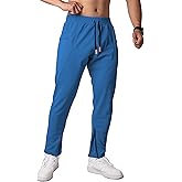 MAIKANONG Men's Workout Pants with Zipper Pockets Tapered Sweatpants for Casual Gym Running Jogger Track Pants