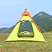 WolfWise Ultralight Portable Camping Chair, Compact Folding Backpacking Lounge Chairs for Outdoor Picnic Beach Hiking Fishing with Carry Bag and Two Carabiner, Green