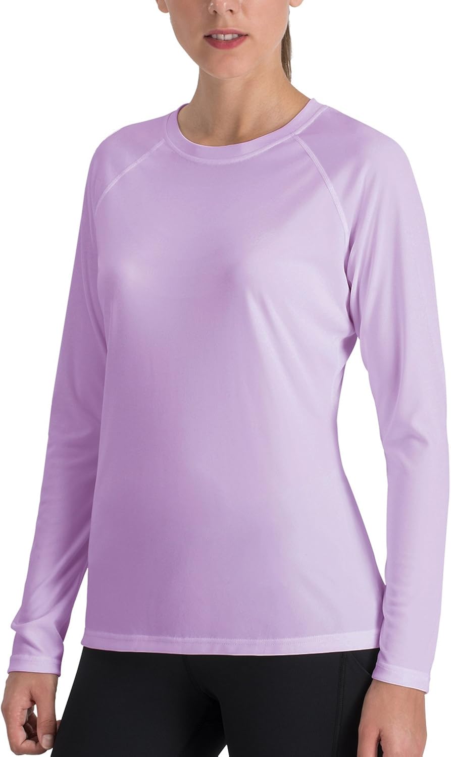 Amazon レディース スポーツ シャツ ロングスリーブ 長袖 uvカット 吸汗速乾 オールシーズン アウトドア ランニング 登山 アンダー ウェア インナー フィットネス