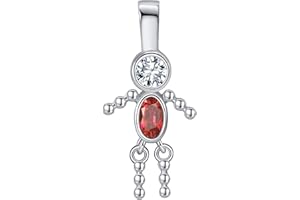 GINGER LYNE COLLECTION Birthstone Baby Boy Charms for Mom by Ginger Lyne Birthday Kids Girl Pendants for Grandma Family Tree Necklace for Women Cubic Zirconia Sterling Silver