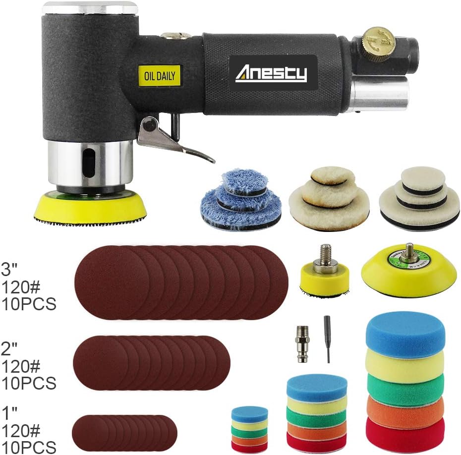 Air Orbital Sander,Mini Dual Action Random Orbit Sander Polisher Sets