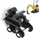 Agrovolcyn Mini Excavator Attachments Mechanical Quick Change Hitch Coupler 25mm Pin Compatible with Small 0.8-2.0 Ton Excavator