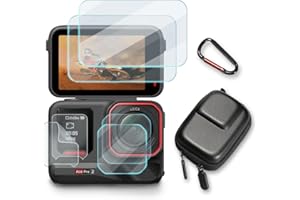 HUADU Screen Protector Compatible for Insta360 Ace Pro 2 Camera,Tempered Glass Film Anti Scratch High Definition Full Coverag