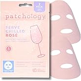 Patchology Ros&eacute; Pink Sheet Face Mask | Birthday &amp; Bridal Gift | 2pk | Hydrating Mask with Hyaluronic Acid for Glowing Skin | Self-Care Gift for Her | Strawberry Scented
