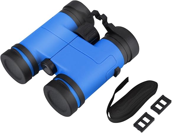 Amazon Co Jp 双眼鏡 望遠鏡 子供用 8x30 探検 おもちゃ 教育道具 冒険 キャンプ ハイキング アウトドア グッズ ブルー 家電 カメラ