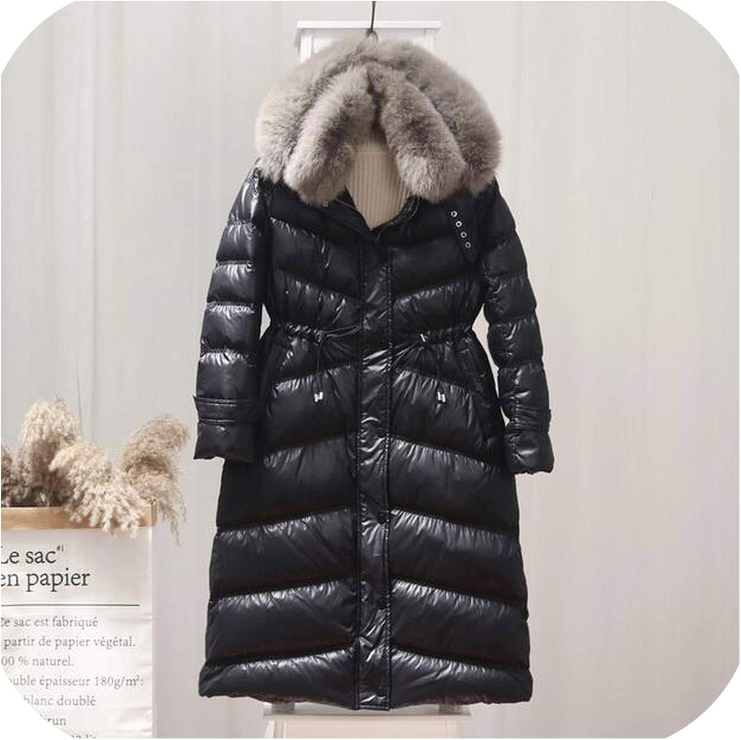 women's large fur hood coat