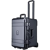 Lykus HC-5230 Large Waterproof Hard Case with Wheels and Customizable Foam, Interior Size 20.5x14.2x13.6 inch, Suitable for cameras, lenses, electronic equipment and more