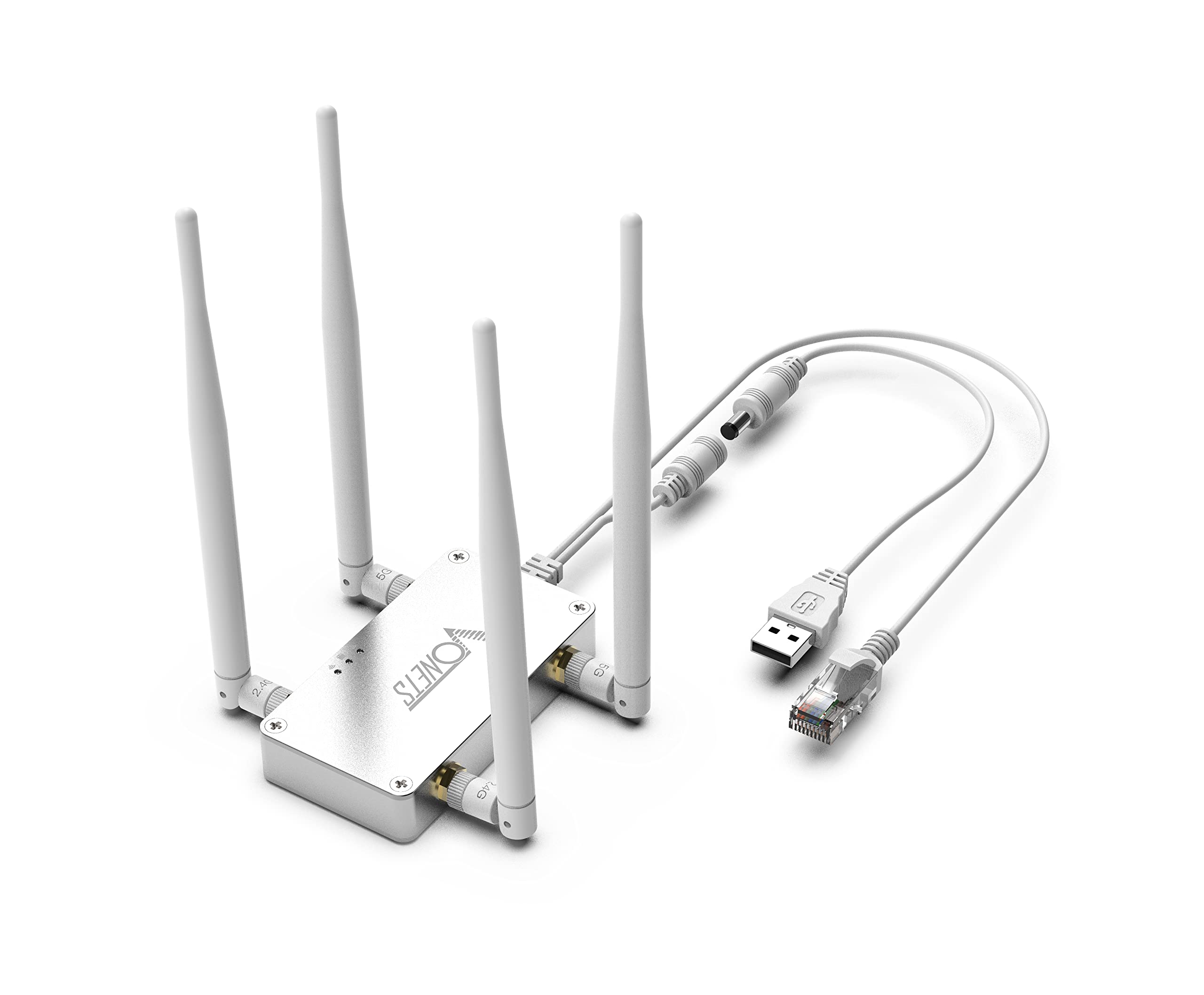 Vonets VBG1200 Industrial Dual band 2.4GHz&5GHz WiFi bridge High Power 1200Mbps Wireless Repeater/Router with 4 External Antennas Great Partner for Security System Electronic/Network/Medical device