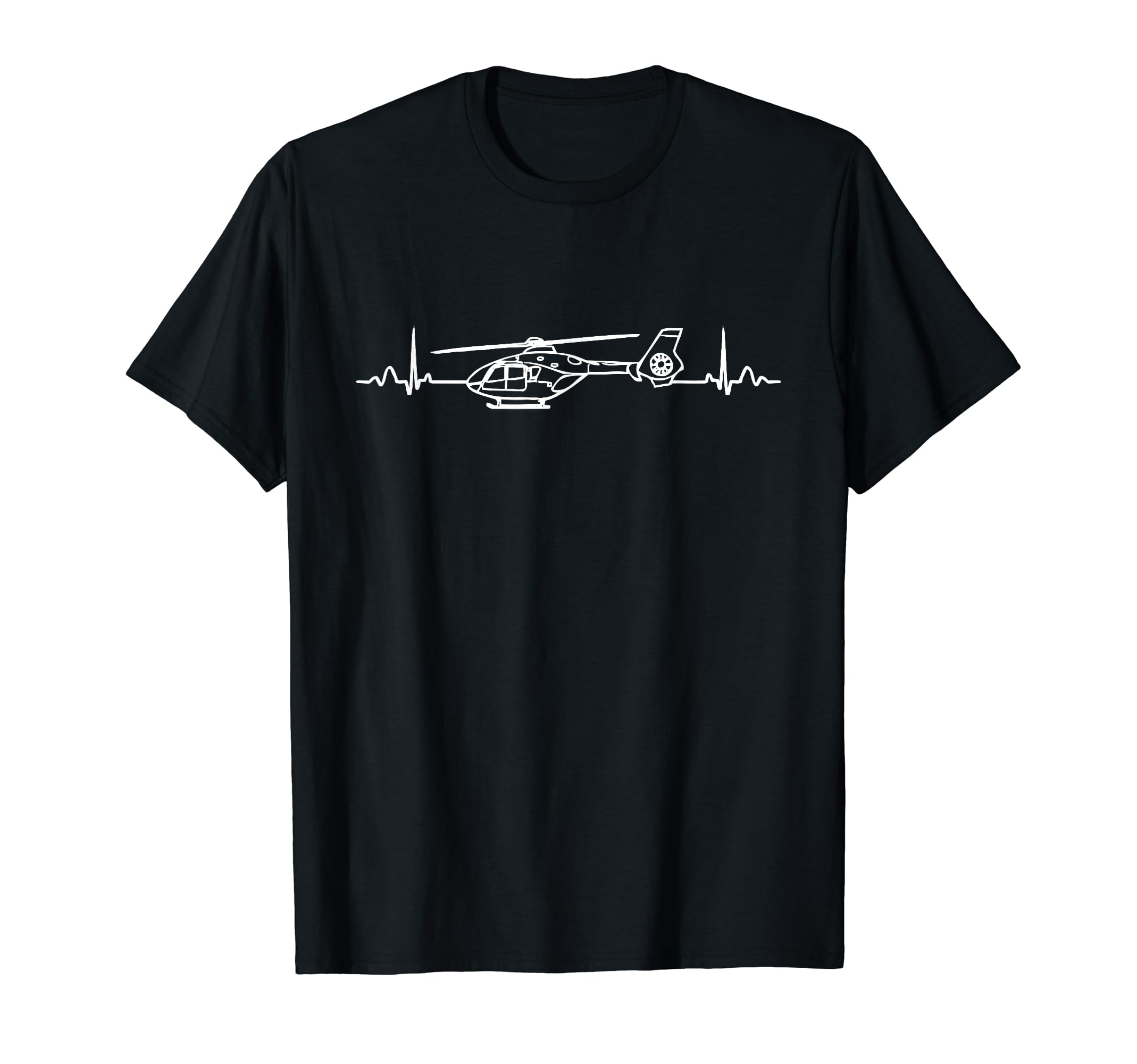 Helicopter Heartbeat Shirt for Pilots and Aviators T-Shirt