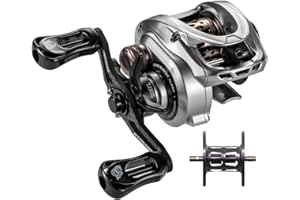 DOVIELLO HICC50 Compact Baitcaster Fishing Reels - 4.7oz Ultra Smooth Finesse Casting with Magnetic Brake, 7.1:1/8.1:1 Ratio10+1 Double Shield Bearing Reels for Saltwater Freshwater with Dual spools
