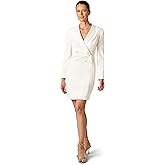 Adrianna Papell Crepe Tuxedo Sheath Dress, Ivory, 4