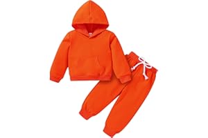 Happy Town Baby Fall Outfits for Girl Boy Long Sleeve Hoodie Top and Long Sweatpants Set Toddler Sweatsuit