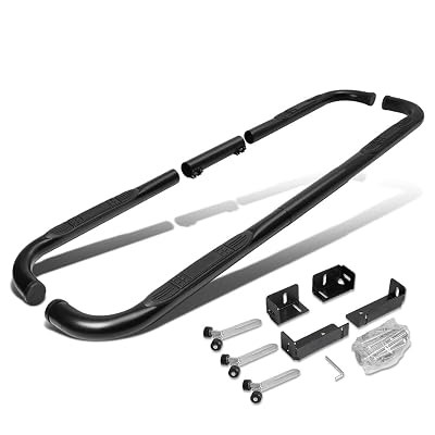 Carbon Steel 3 inches Side Step Nerf Bar Running Board Black