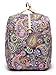 Malirona Canvas Weekender Bag Travel Duffel Bag for Weekend Overnight Trip (Purple Flower)