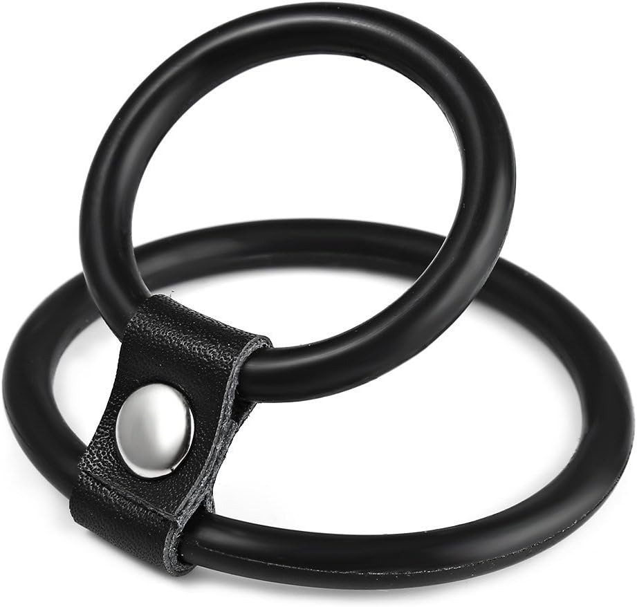 QEARLJAMIE s e xy Toys Male Rubber p e n i s Ring Delay Lock Loops 2 Rings Delayed Ejaculation s e x Products for Men