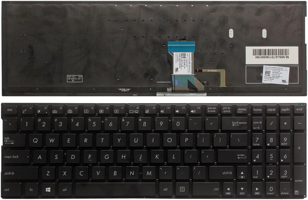 New English Laptop Replacement Keyboard for Asus Q552 Series Q503UA Q504UA Q534UX Q553UB N592 Q551LN Q552U Q552UB US Layout with Backlight