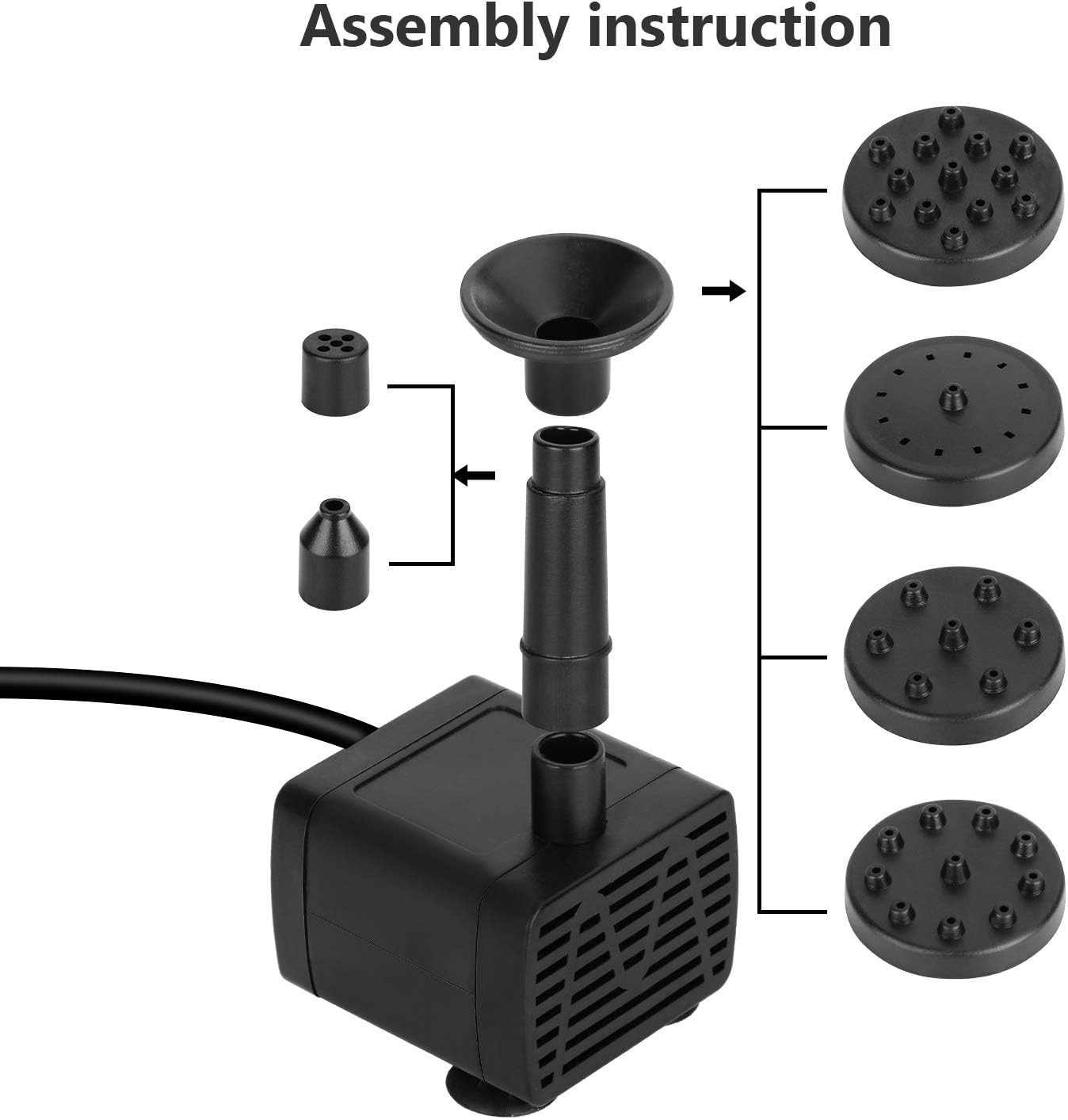 AISITIN 5.5W Solar Fountain Pump - Image 4