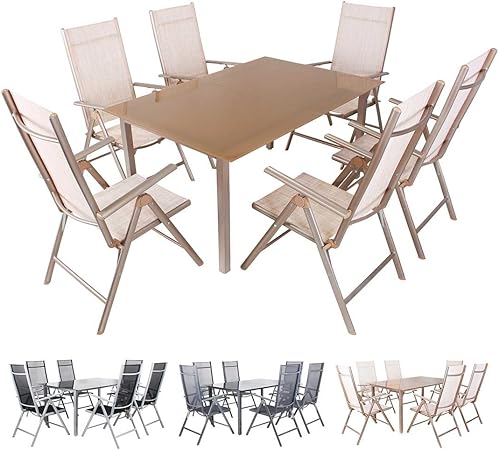 Tuin En Terras Sitzgruppe Aluminium Sitzgarnitur Alu Gartenmobel Essgruppe Garten Tisch Set 6 1 Salons Meubelsets Thinkinganglicans Org Uk