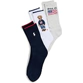 POLO RALPH LAUREN Women's Flag Bear Socks 3 Pack