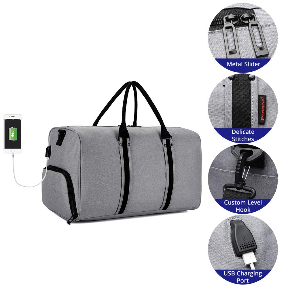 Picano 55L Packable Travel Duffel Bag, Shoulder Handbag Weekend Bag Water Repellent & Tear Resistant for Men/Women & Boys/Girls