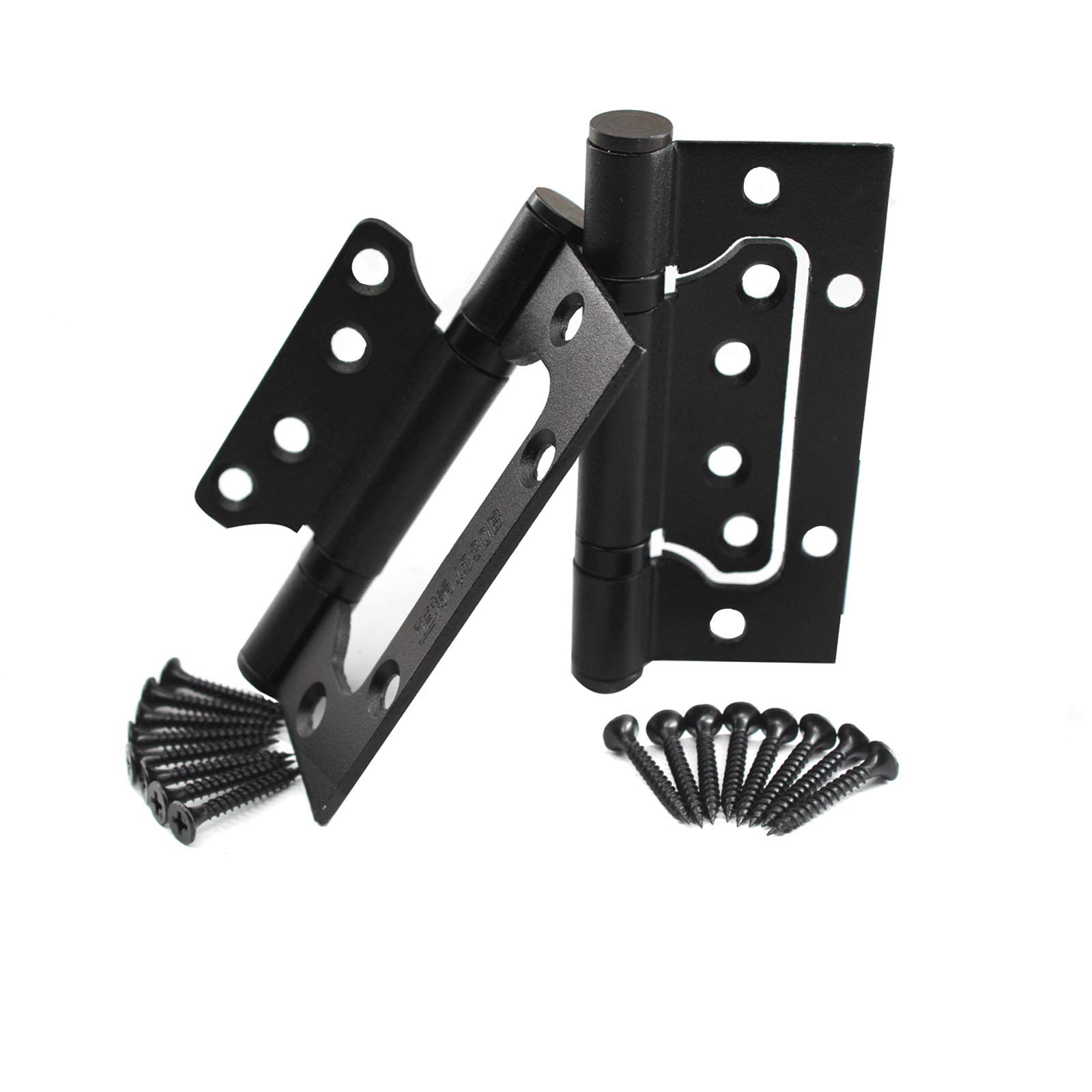 2 pcs of 4 inch Stainless Steel Faspiroty Invisible Heavy Duty Ball Bearing Door Hinges Anti-Rust Move smoothly and Silently (Black)